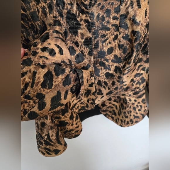 WORTH leopard print cocktail blazer vintage 90s maximalist | 6 - Picture 5 of 6
